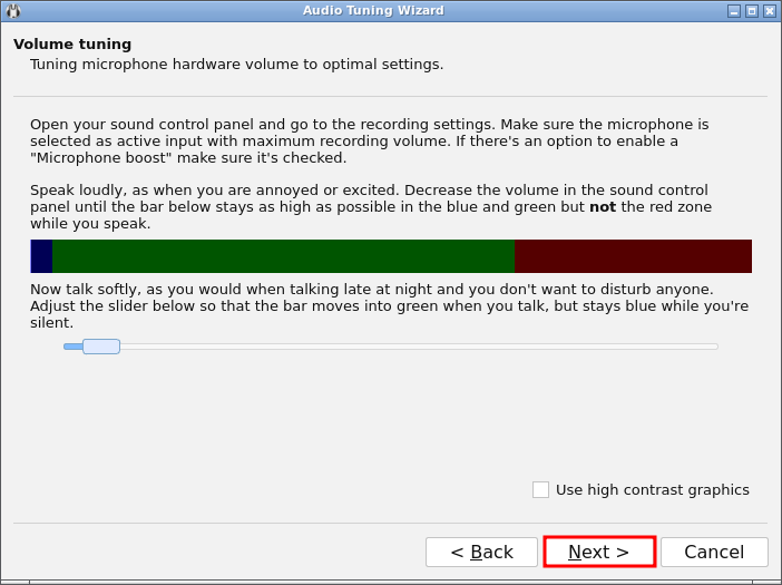 volume tuning screenshot